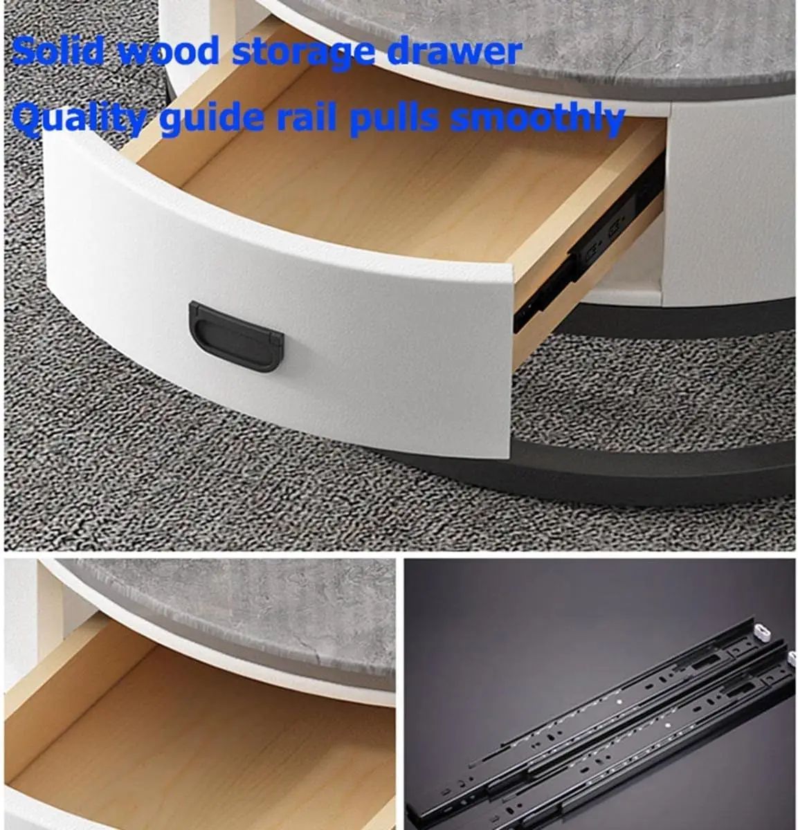 Nesting Round Modern Marble Coffee Table Set,Faux Marble Top And Gold Metal Legs,Space Saving ... inside The Black Finish of the Silas Nesting Tables Understanding Its Timeless Appeal