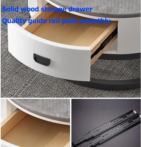 Nesting Round Modern Marble Coffee Table Set,Faux Marble Top And Gold Metal Legs,Space Saving ... inside The Black Finish of the Silas Nesting Tables Understanding Its Timeless Appeal