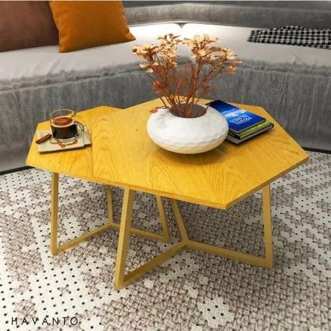 Nesting Table - Set Of 2, Gold At Rs 9999/Set | Nesting Table Set In ... with regard to Bridget Nesting Tables - Set Of 2 - Gold
