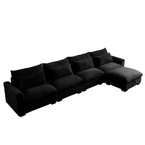 Nicbex L-Shaped Corduroy Sectional Sofa,Deep Seat Couch With Storage ... with Your Guide to Ultimate Relaxation With a Gray Corduroy Sectional and Its Comfy Companions