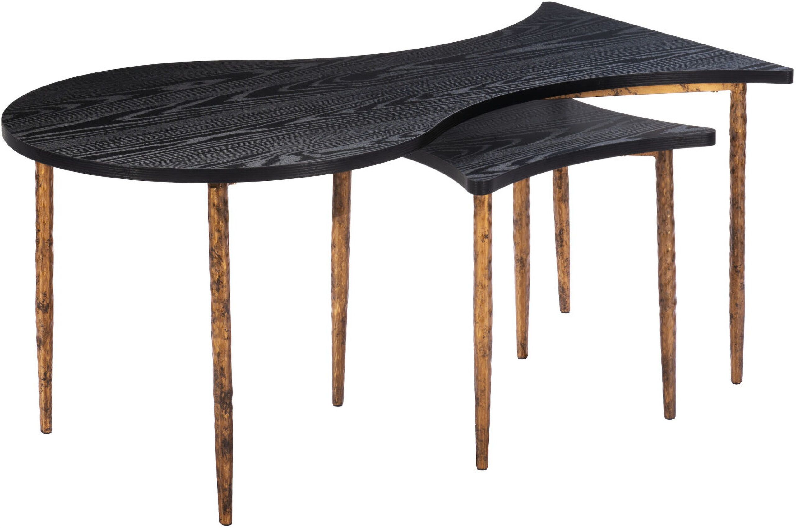 Discover the Artistry Behind the Norden Coffee Table Set in Black/Bronze