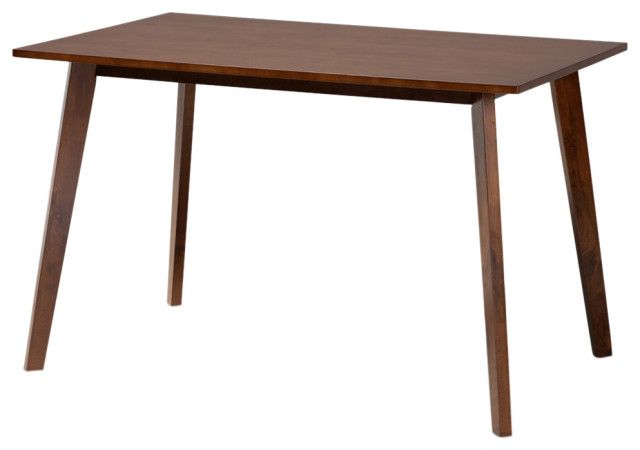 Oberlin Mid-Century Modern Walnut Brown Rectangular Wood Dining Table - Midcentury - Dining ... regarding Rebellah Walnut Brown Rectangular Wood Dining Table