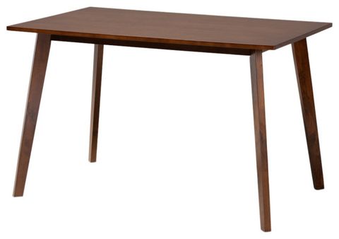 Oberlin Mid-Century Modern Walnut Brown Rectangular Wood Dining Table - Midcentury - Dining ... regarding Rebellah Walnut Brown Rectangular Wood Dining Table