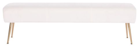 O'donell Linen Bench - Midcentury - Upholstered Benches - By Afb Decor ... for O'donell Pu Bench