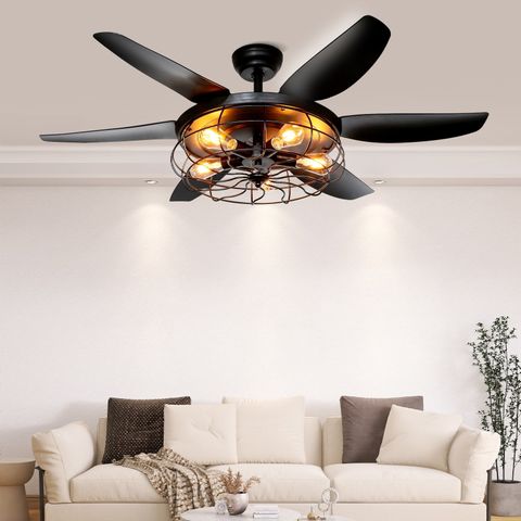 Ohniyou ‎52" Outdoor Ceiling Fans With Lights And Remote,Modern ... inside Outdoor Ceiling Fan With Light And Remote