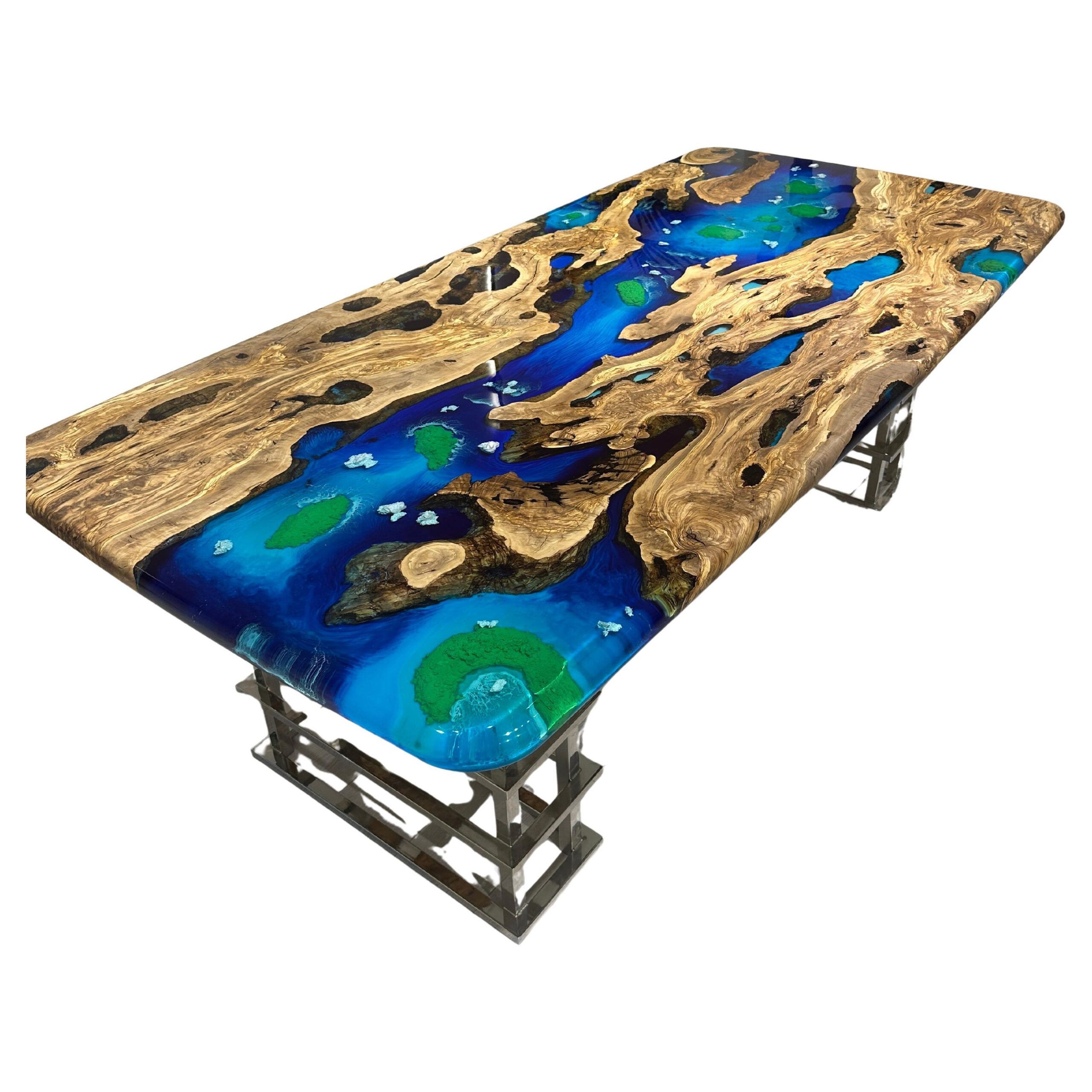 Understanding the artistry behind custom wood dining tables with epoxy finishes