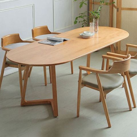 Oval Pine Solid Wood Table Modern Double Pedestal Dining Table With Wooden Base - 78.7"L X 31.5 ... in Styling Your Space with an Oval Solid Wood Dining Table