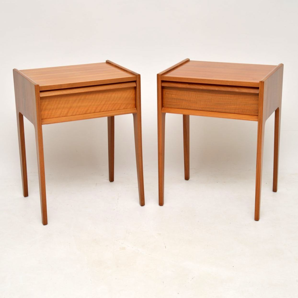 Pair Of 1960'S Vintage Walnut Bedside Tables By Younger - Retrospective ... pertaining to Vintage 1960S Pair Of Walnut Wood Nesting Tables