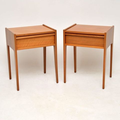 Pair Of 1960'S Vintage Walnut Bedside Tables By Younger - Retrospective ... throughout Vintage 1960S Pair Of Walnut Wood Nesting Tables