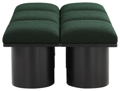 Pavilion Black Boucle Fabric Bench - Contemporary - Upholstered Benches - By Meridian Furniture ... for Luka Boucle Fabric Upholstered Bench, Black