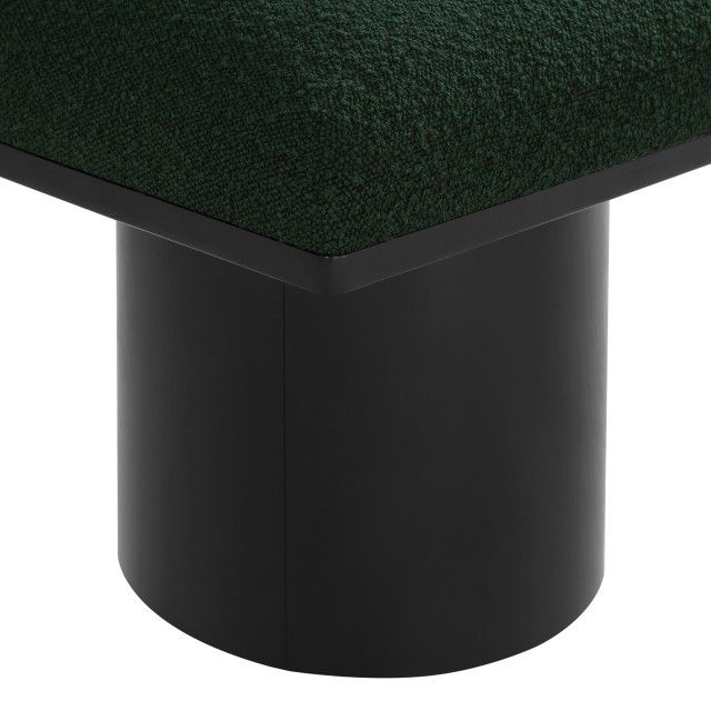 Pavilion Black Boucle Fabric Bench - Contemporary - Upholstered Benches ... within Understanding the Craftsmanship Behind Luka Boucle Fabric Benches