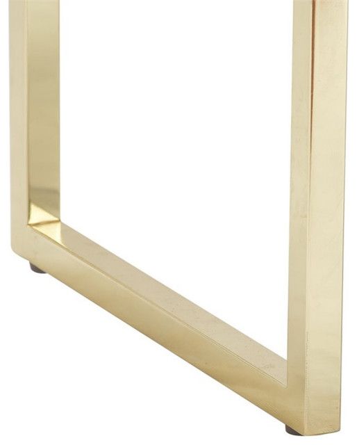 Pemberly Row Modern / Contemporary Giselle Chic Gold Bench Faux Fur ... regarding Pemberly Row Modern / Contemporary Giselle Chic Gold Bench Faux Fur