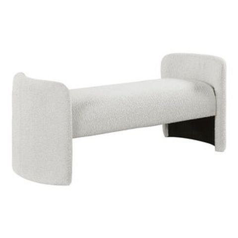 Peyton Boucle Fabric Upholstered Bench - Transitional - Upholstered ... with regard to Luka Boucle Fabric Upholstered Bench, Cream