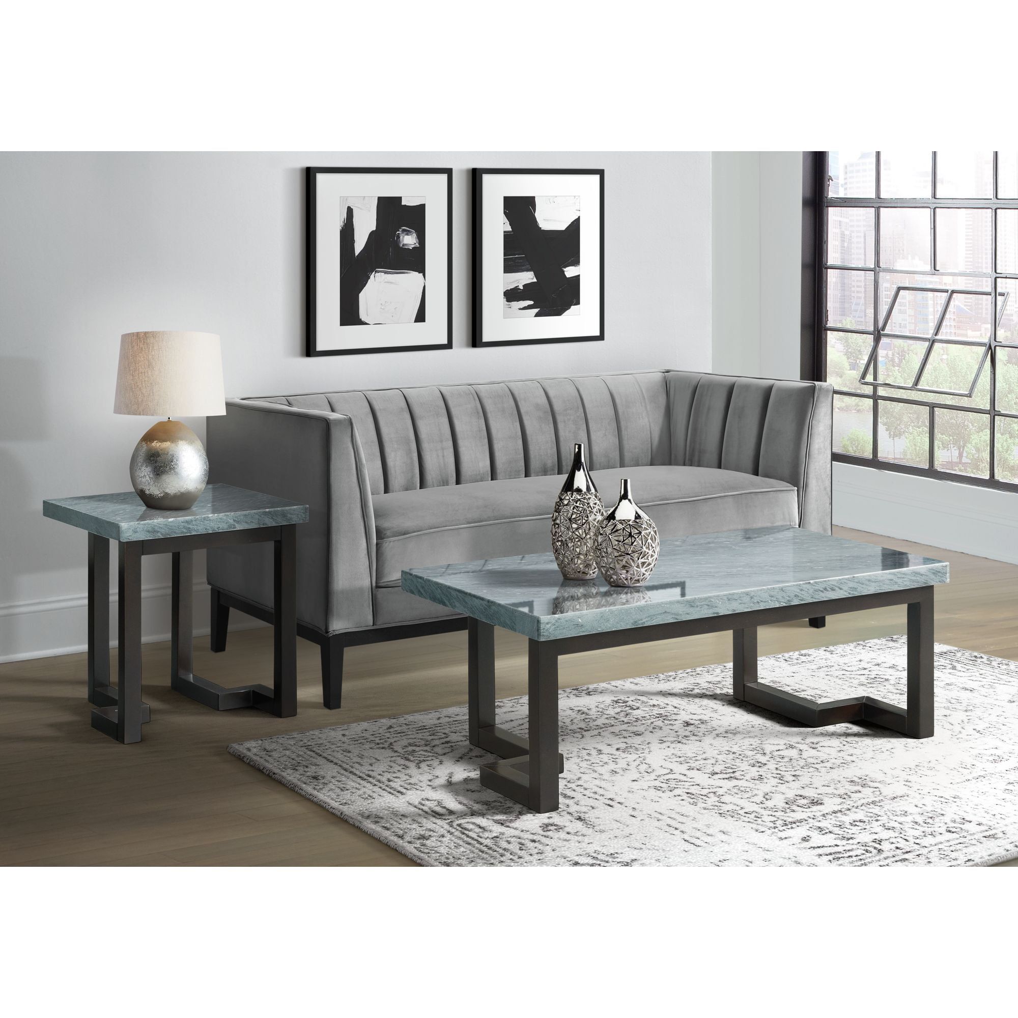 Picket House Furnishings Cypher 2Pc Occasional Marble Table Set In Gray ... with Designing Your Space with the Picket House Furnishings Astoria Occasional Tables