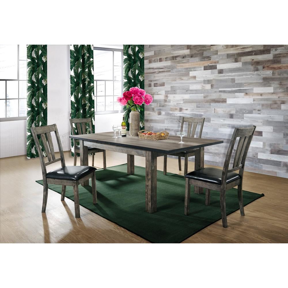 Picket House Furnishings Grayson 5 Piece Extendable Dining Set In Gray ... pertaining to Picket House Furnishings Grayson Extendable Dining Table In Gray Oak