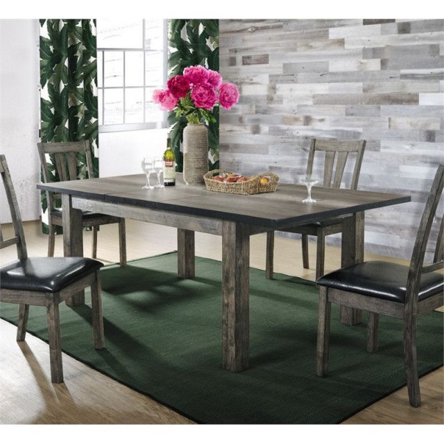 Picket House Furnishings Grayson Extendable Dining Table In Gray Oak ... pertaining to Craftsmanship and Style The Picket House Furnishings Grayson Extendable Dining Table