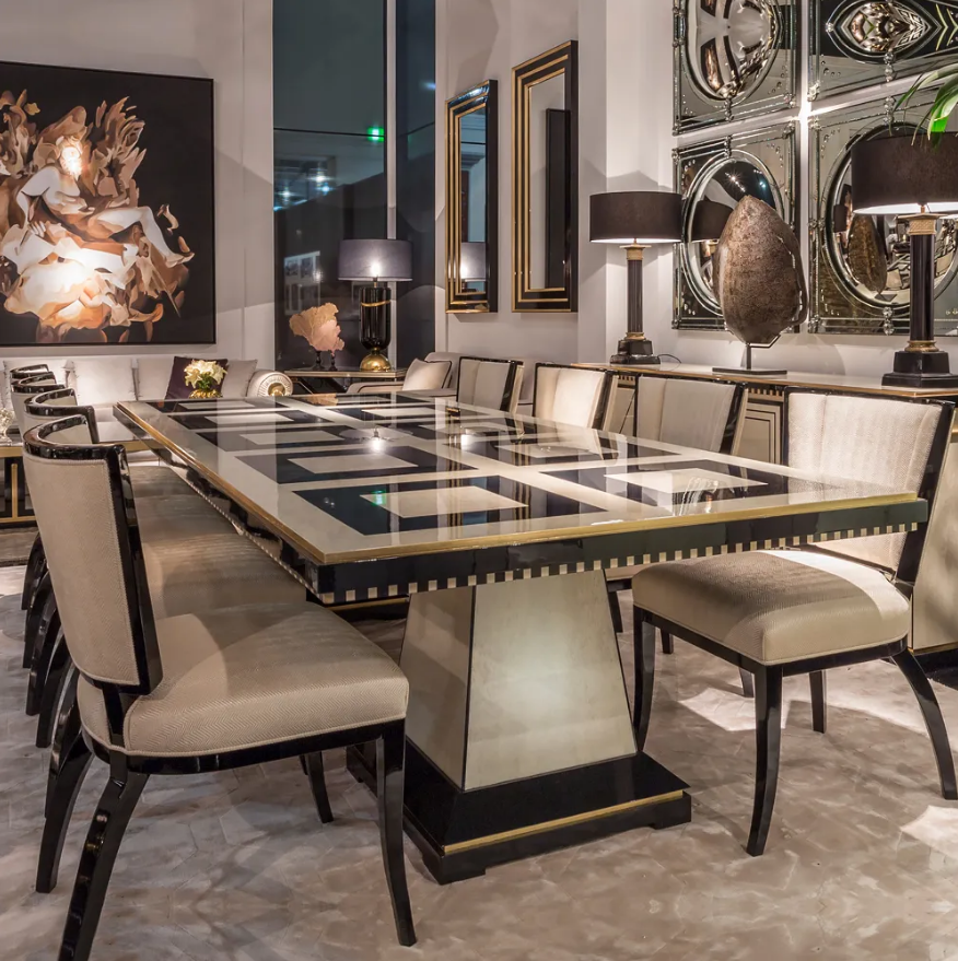 Pin By Clivia On 餐桌单品 | Dining Table Design Modern, Luxury Dining ... with Material Matters: Choosing the Right Finishes for Contemporary Luxury Dining Tables