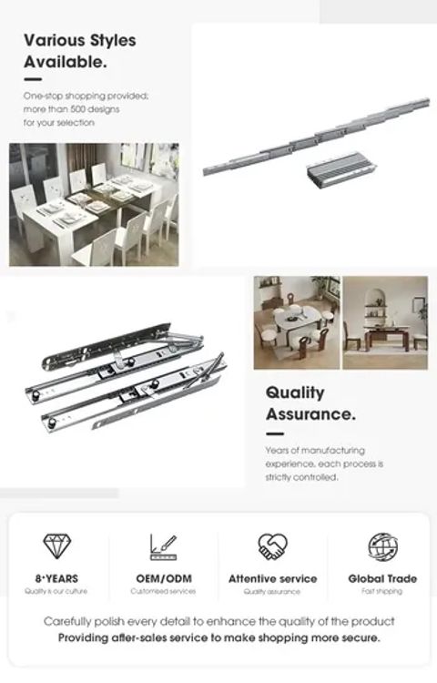 Pop-Up Spring Extension Rail Dining Table Slide For Table Lift ... pertaining to Understanding the mechanics behind slide mechanism dining tables