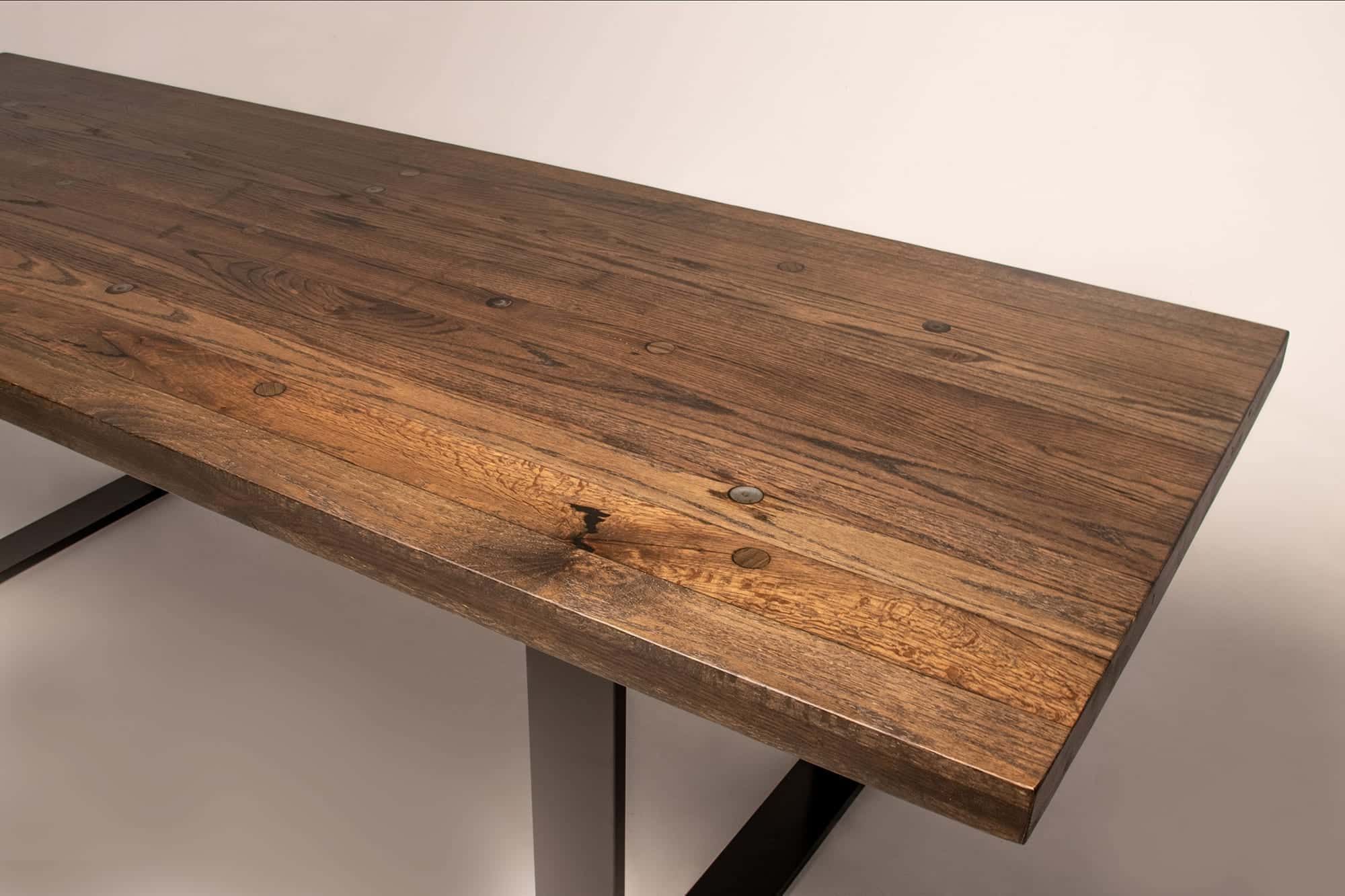 Reclaimed Dining Table In Usa Cargo Train Oa pertaining to Reclaimed Stories: Crafting Beautiful Dining Tables from Forgotten Materials