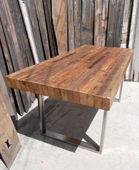 Reclaimed Wood Dining Table, Wood Dining Room, Industrial Dining ... for Industrial Reclaimed Wood Dining Table Ideas