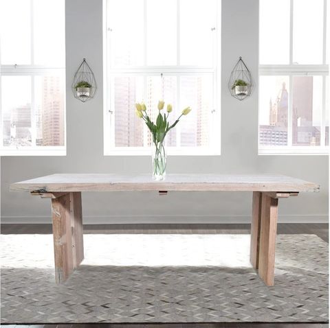 Reclaimed Wood Farmhouse Dining Table - White Wash | Ynde throughout Creating a Coastal Vibe with Your Jamestown Dining Table White Wash