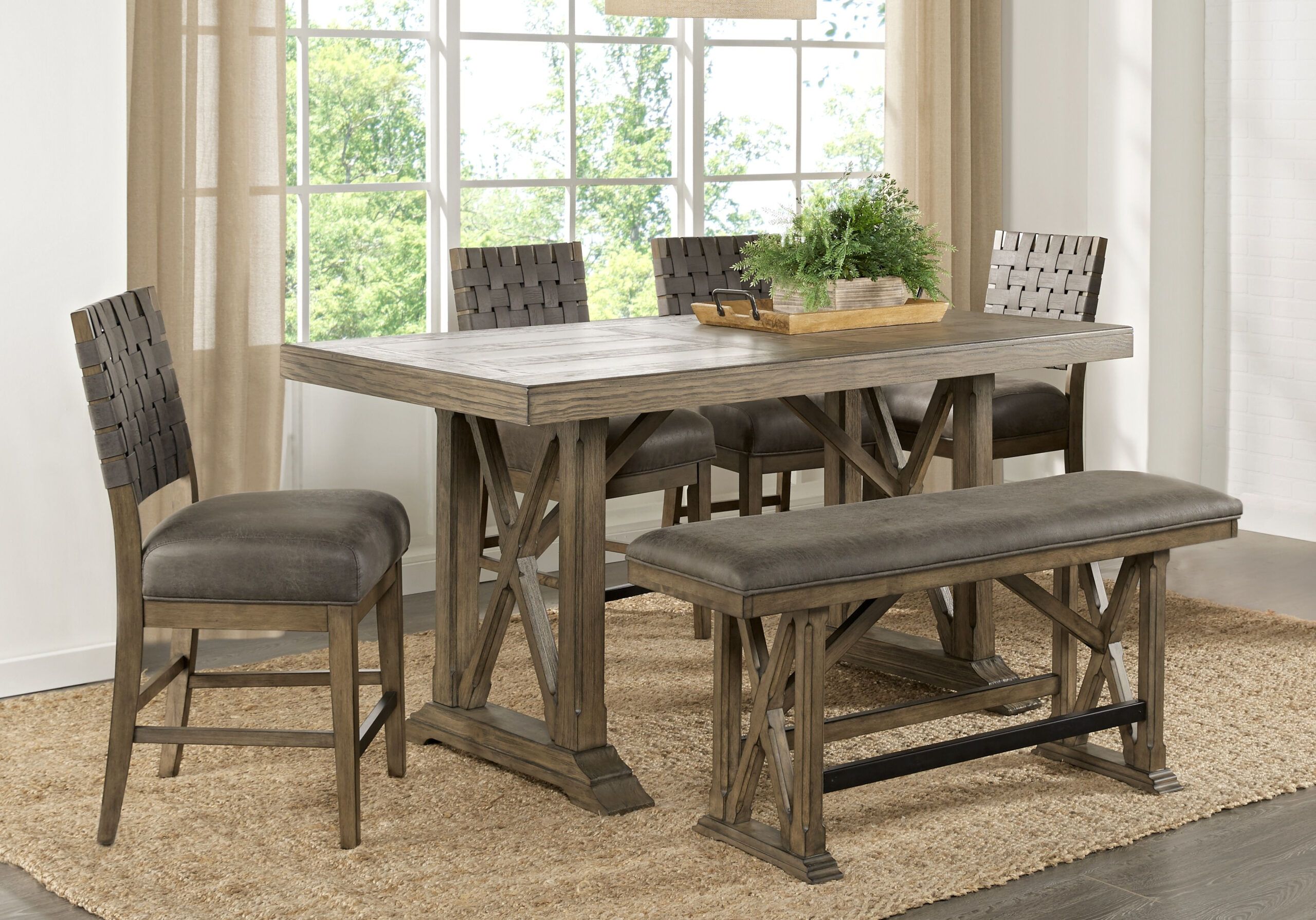 Rectangle Counter Height Dining Table D372 Ashley Room Furniture | Echo ... throughout Discover the Timeless Elegance of the Whitley 72x36 Dining Table