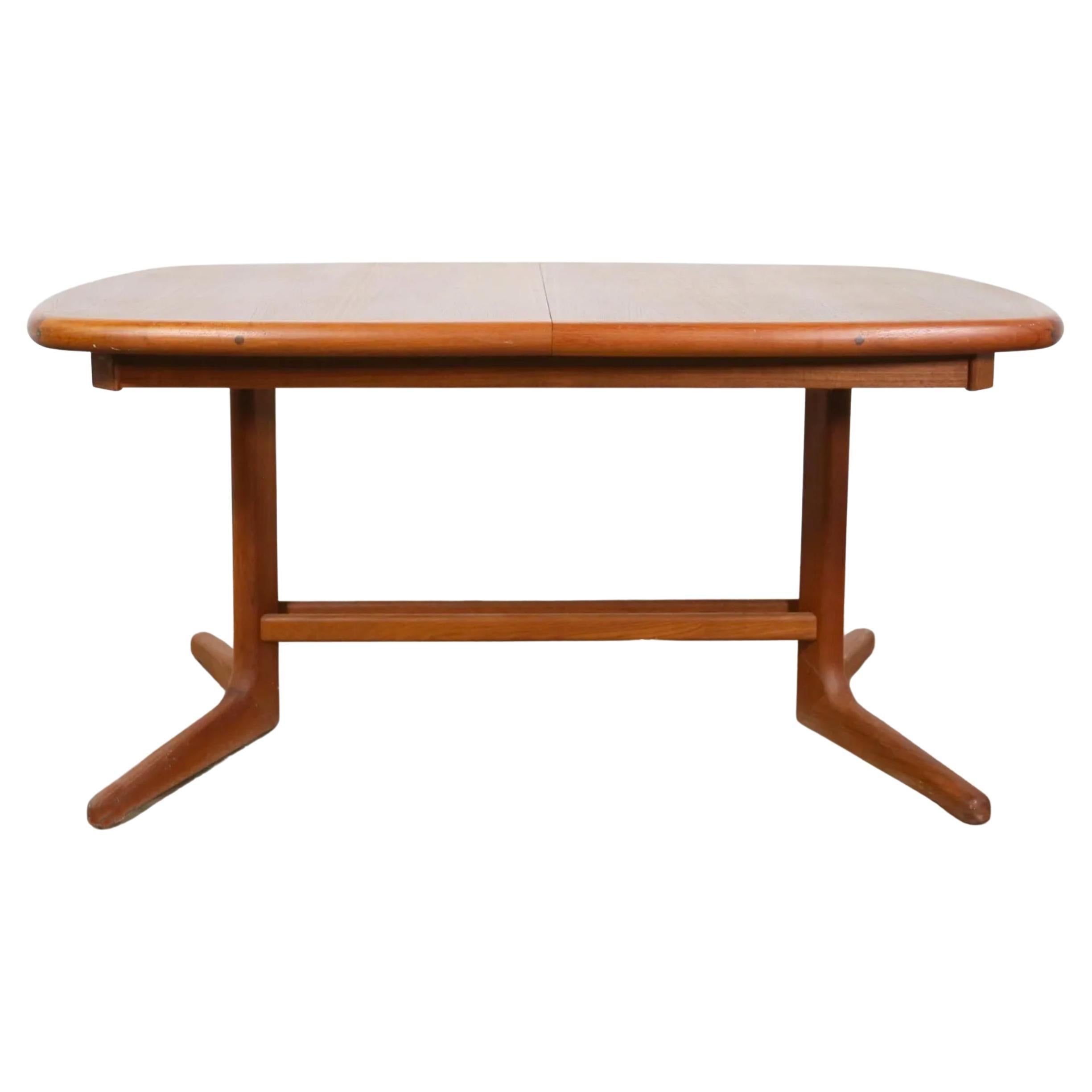 Rectangle Round Corners Teak Midcentury Danish Modern Dining Table Pop ... with regard to Understanding the timeless appeal of mid century dining tables with rounded edges