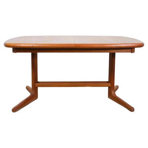 Rectangle Round Corners Teak Midcentury Danish Modern Dining Table Pop ... with regard to Understanding the timeless appeal of mid century dining tables with rounded edges