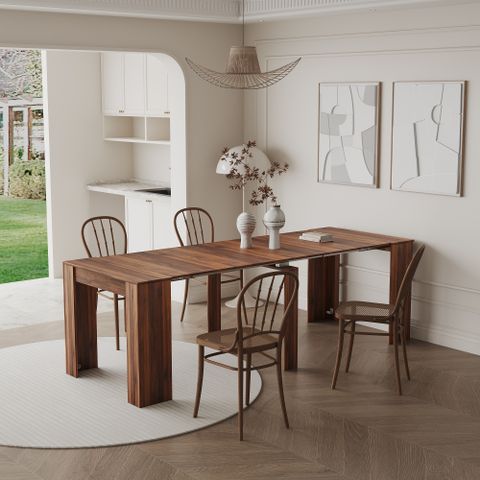 Rectangular, Extendable Dining Tables - Bed Bath & Beyond pertaining to Extendable Rectangular Dining Table Large Family