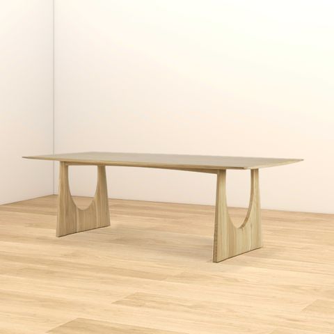 Rectangular Farmhouse Natural Wood Dining Table-Homary for Farmhouse Dining Table - Natural