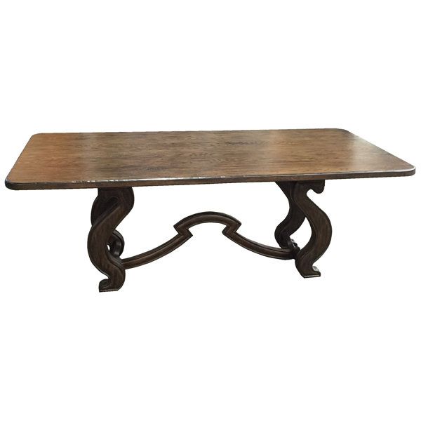 Regis Patrick Collection Solid Wood Dining Table | Wayfair pertaining to Styling Your Space with an Oval Solid Wood Dining Table