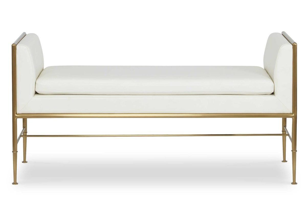 Revelation By Uttermost R23873 Fretwork Bench - Hickory Park Furniture in Uttermost - 23843 - Bench - Swale - Brushed Brass