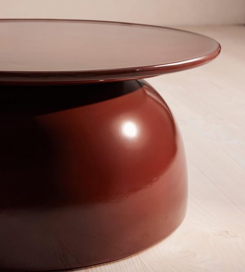 Rina Outdoor Concrete Coffee Table, Maroon within From Minimalist to Modern Tips for Integrating the Rina Concrete Nesting Tables