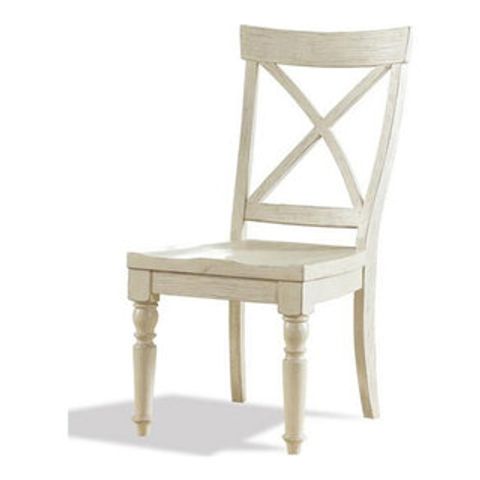 Riverside Furniture Aberdeen Wood Dining Side Chair In Weathered Worn ... within Riverside Aberdeen Wood Dining Table In Weathered Worn White