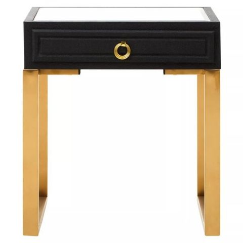 Rodoba Black Shagreen Side Table - Eclectic Niche - Exquisite Furniture & Homeware for Choosing the Perfect Black Faux Shagreen End Table for Your Home