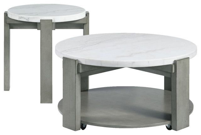 Rosamel 2-Piece Occasional Table Set, Coffee Table And End Table ... regarding Conner 2Pc Occasional Table Set-Coffee Table &amp; End Table