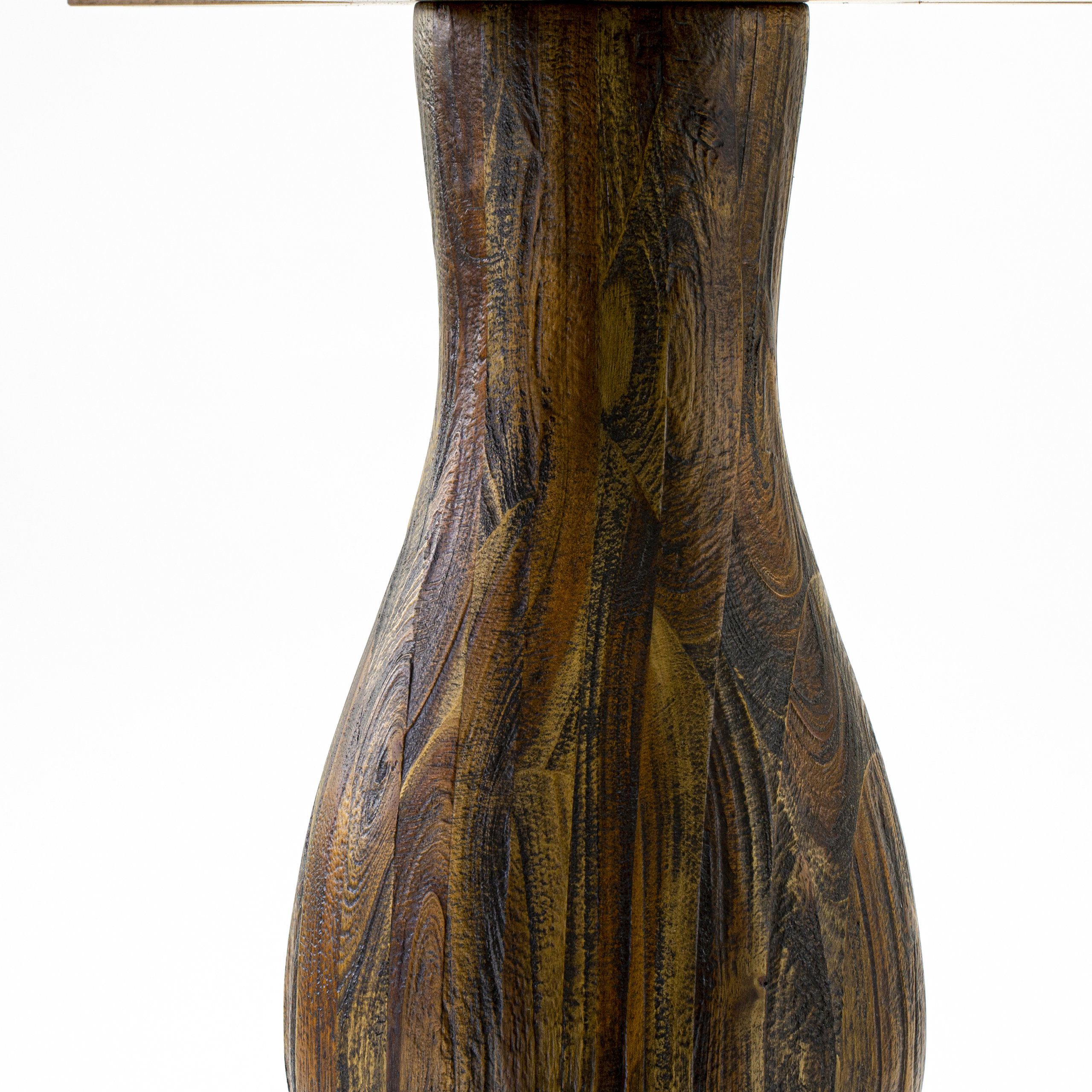 Round Dining Table, Rustic Rubberwood Table, Distressed Jacobean Finish, 48&quot; - Traditional ... for The Enduring Beauty of Rubberwood in the Irving 48&quot; Dining Table