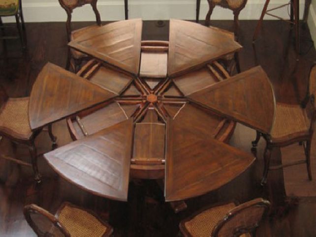Round Dining Table Set With Leaf Extension - Sarashedden intended for Round Dining Table With Extendable Leaf