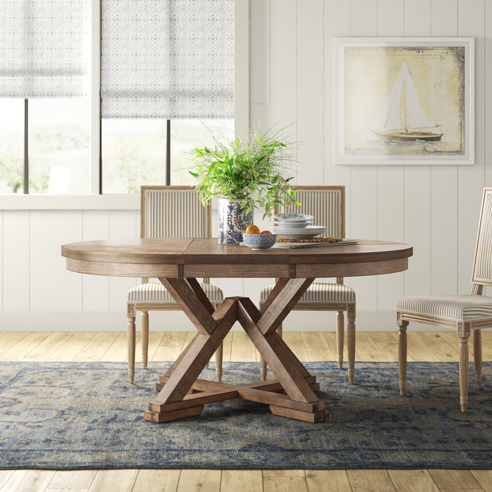 Round Dining Table W/ Leaf - Designer Picks &amp; Photos within Round Dining Table With Extendable Leaf