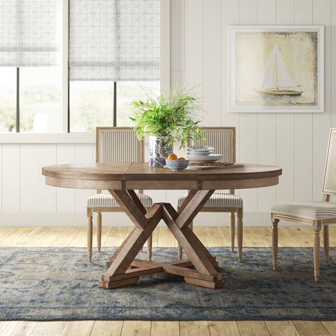 Round Dining Table W/ Leaf - Designer Picks & Photos within Round Dining Table With Extendable Leaf