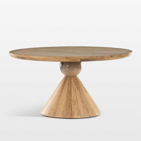 Round Dining Tables For 6 People | Crate & Barrel Canada throughout The Versatility of a 48-Inch Natural Round Holly Dining Table for Every Home