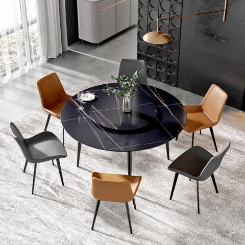 Round Table With Lazy Susan Dining Room in Round Dining Table With Lazy Susan