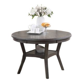 The Enduring Appeal of Dark Gray Rubber Wood Round Dining Tables