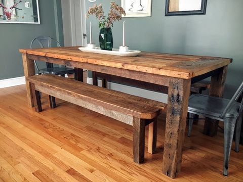 Rustic Barnwood Dining Table At Jerry Fagan Blog for Farmhouse Dining Table With Rustic Finish