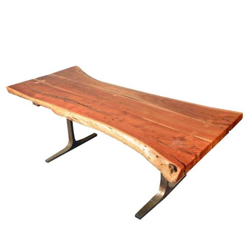 Rustic Live Edge Solid Wood Industrial Dining Table With Iron Base inside Creating lasting memories around a wooden dining table with iron base