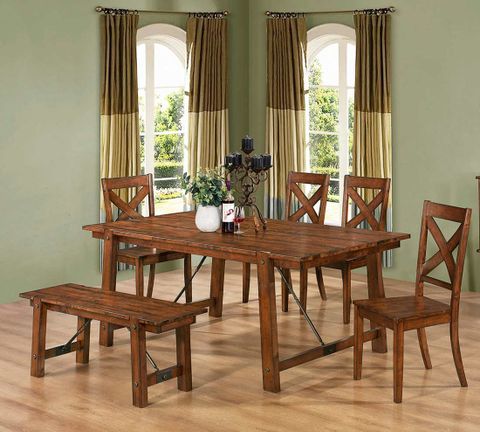 Rustic Pecan Extendable Table Co 991 | Urban Transitional Dining within Styling Your Home with an Old Town Extendable Dining Table Warm Pecan Brown