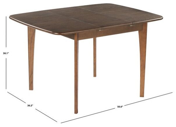 Safavieh Couture Barbossa Extendable Dining Table, #N/A - Transitional ... intended for Seamlessly Expand Your Space The Natural Safavieh Rhylee Dining Table