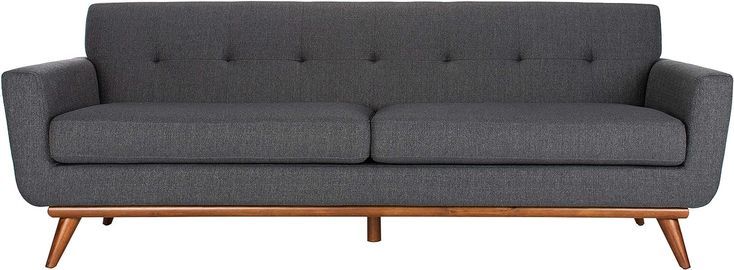 Safavieh Couture Home Opal Mid-Century Modern Slate Grey And Walnut ... with regard to Styling Your Space with the Sophisticated Safavieh Couture Opal Sofa