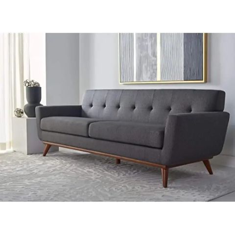 Safavieh Couture Home Opal Mid-Century Modern Slate Grey And Walnut ... within Styling Your Space with the Sophisticated Safavieh Couture Opal Sofa