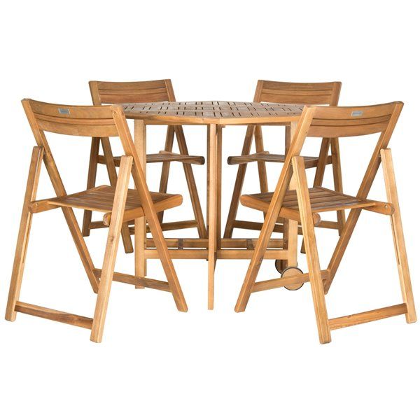 Safavieh Kerman Outdoor Wood Frame Dining Set With Hexagonal Table ... inside Bringing Warmth to Your Home The Safavieh Assana Dining Table Review